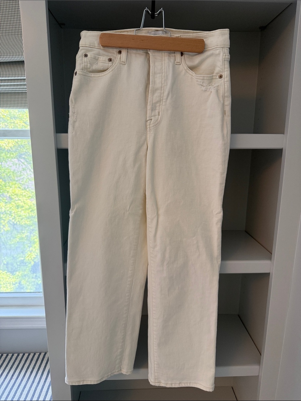 pistola Straight Leg Jeans in Cream
